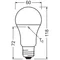 Lampe LED PERFORMANCE CLASSIQUE CLASSIQUE A 100 FR DIM 14W/827 E27 LEDVANCE