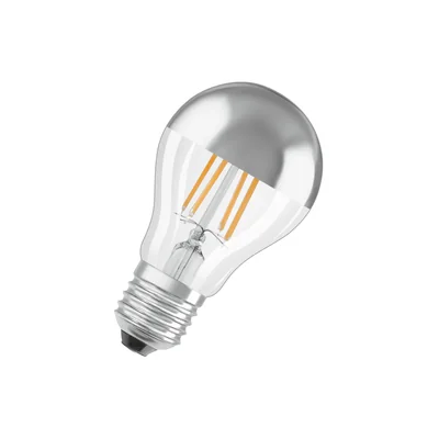 Lampe LED STAR CL A Filament verre transparent Miroir Argent 51 non-dimmable 6,5 W 827 E27