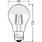 Lampe LED STAR CL A Filament verre transparent Miroir Argent 51 non-dimmable 6,5 W 827 E27
