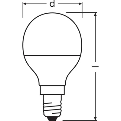 Lampe LED VALUE CLASSIC P 4,9 W 840 givrée E14