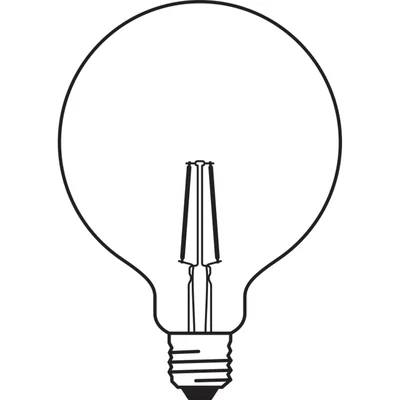 Lampe VINTAGE 1906 CL GLOBE125 Filament en verre transparent OR 22 non-dimmable 2,5W 825 E27