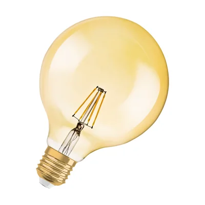 Lampe VINTAGE 1906 CL GLOBE125 Filament en verre transparent OR 55 non-dimmable 6,5W 825 E27
