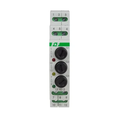Lampka kontrolna 3 diody LED 3×230 V+N czerwona żółta zielona