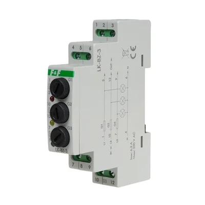 Lampka kontrolna 3 diody LED 3×230 V+N czerwona żółta zielona