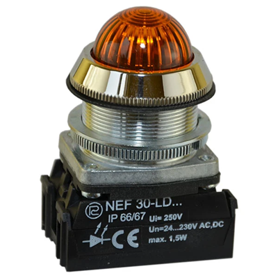 Lampka NEF30LDS/24V-230V żółta