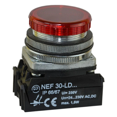 Lampka NEF30Lp/24V czerwona