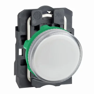 Lampka sygnalizacyjna biała żarówka 250V plastikowa typowa