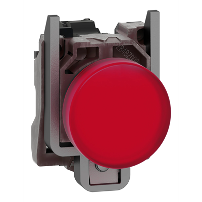 Lampka sygnalizacyjna czerwona LED 110-120V metalowa typowa