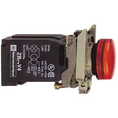 Lampka sygnalizacyjna czerwona żarówka 110-120V metalowa typowa