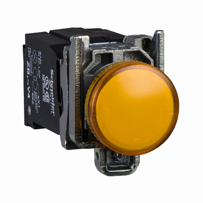 Lampka sygnalizacyjna pomarańczowa żarówka 220-240V metalowa typowa