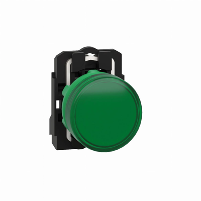 Lampka sygnalizacyjna zielona LED 230-240V plastikowa typowa
