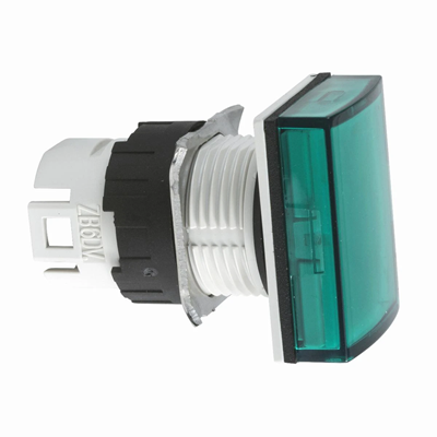Lampka sygnalizacyjna zielona LED prostokątna