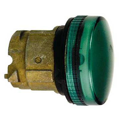 Lampka sygnalizacyjna zielona żarówka BA 9s metalowa typowa