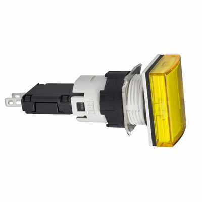 Lampka sygnalizacyjna żółta LED 12-24V prostokątna