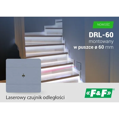Laserowy czujnik odległości IP30 12/24V aluminium