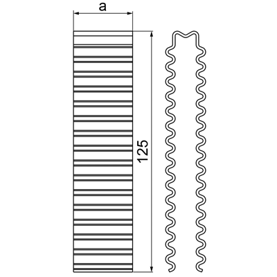 Lastra di espansione zincata, larghezza 60 mm