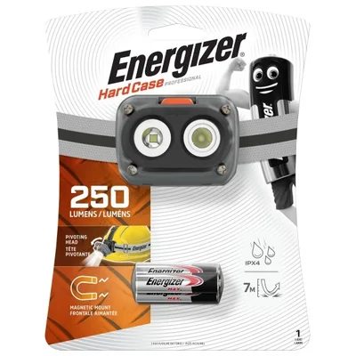 Latarka czołowa HardCase Professional Magnet Headlight 250lm 60m 17h IPX4 3xAAA