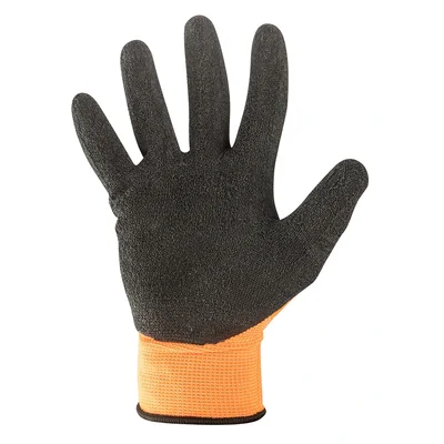 Latex-coated polyester crincle work gloves, 3131X, size 9