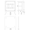 LAVA LINE Caja de empotrar con tapa blanca 100x100x62mm IP40 naranja