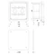 LAVA LINE Caja de empotrar con tapa blanca 100x100x62mm IP40 naranja