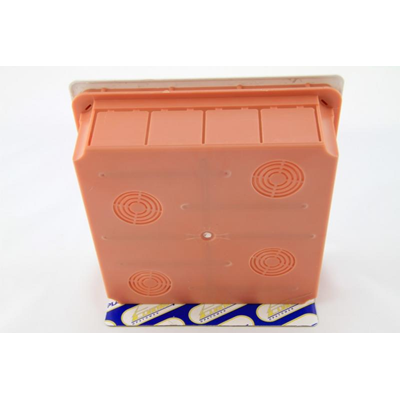 LAVA LINE Caja de empotrar con tapa blanca 200x200x70 IP40 naranja