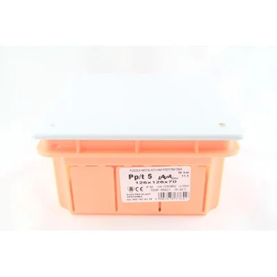 LAVA LINE Flush-mounted box with a white cover 130x130x70 IP40 orange