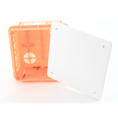 LAVA LINE Flush-mounted box with a white cover 130x130x70 IP40 orange