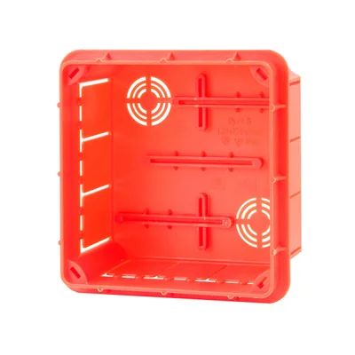 LAVA LINE Flush-mounted box with a white cover 130x130x70 IP40 orange