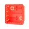 LAVA LINE Flush-mounted box with a white cover 130x130x70 IP40 orange