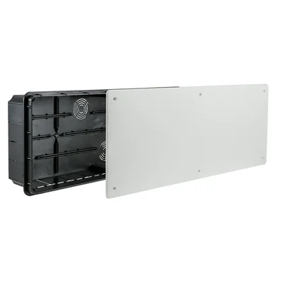 LAVA LINE Короб врізного монтажу з білою кришкою 404х160х66 IP40 помаранчевий