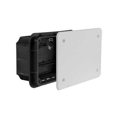 LAVA LINE Коробка врізного монтажу з білою кришкою 120х80х52мм IP40 помаранчева