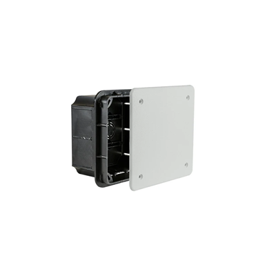 LAVA LINE Puszka podtynkowa z białą pokrywą 100x100x62mm IP40 pomarańczowa