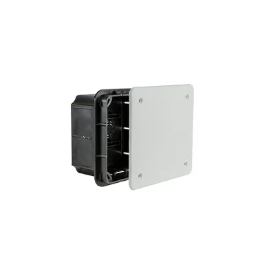 LAVA LINE Puszka podtynkowa z białą pokrywą 100x100x62mm IP40 pomarańczowa