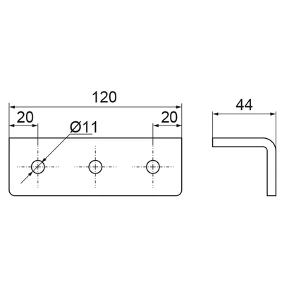 LCK17 Channel connector, sheet thickness - 6.0 mm