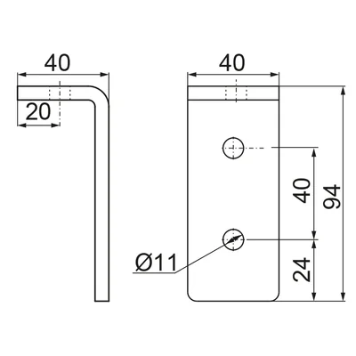 LCK2E Kanalverbinder, Blechdicke - 5 mm