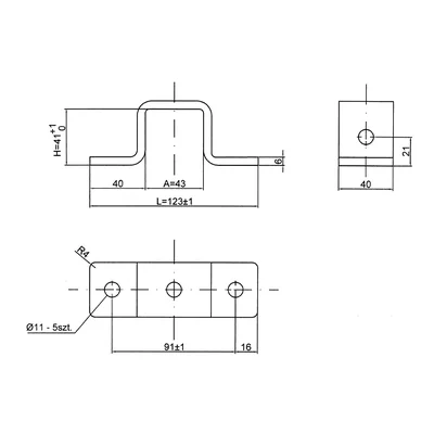 LCO6 Łącznik ceownika gr. blachy - 6,0 mm