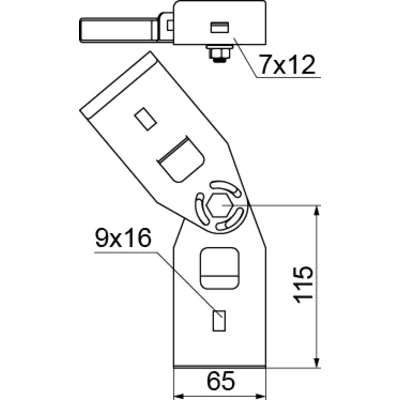 LDDCH60 N Gelenk-Aufsteckverbinder, Blechdicke - 2 mm