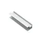 LED-Aluminiumprofil, abgewinkelt – schmal, einseitig, GLAX MINI SILBER, L = 3007 mm