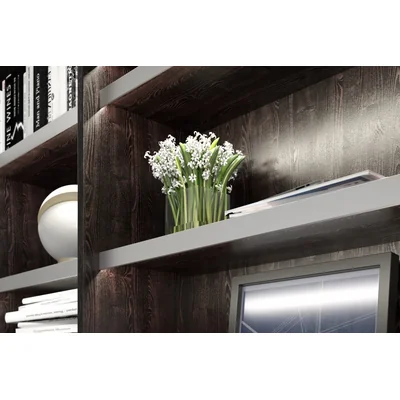 LED ALUMINUM PROFILE ANGLED - STUDDED, SINGLE-SIDED GLAX SILVER L= 3007 mm
