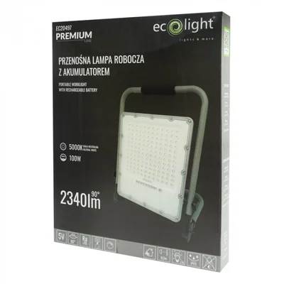 LED-Arbeitsleuchte mit Akku, 100 W, 5000 K