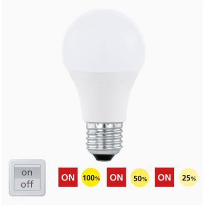 Led bulb 10W E27 A60 milky