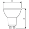 LED bulb 4W GU10 230V 255lm 2700K