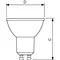 LED bulb 4W GU10 230V 255lm 2700K