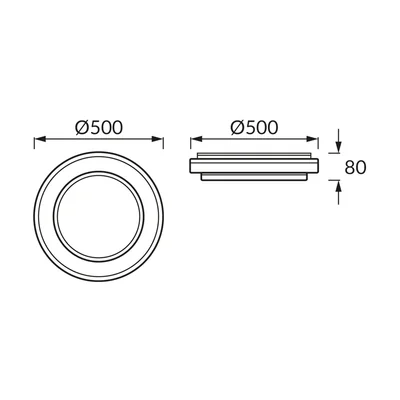 LED ceiling lamp GLORIA LED C 48W