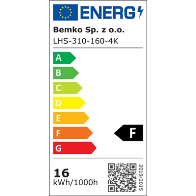 LED ceiling lamp TOFIR 16W 230V 4000K 960lm IP40