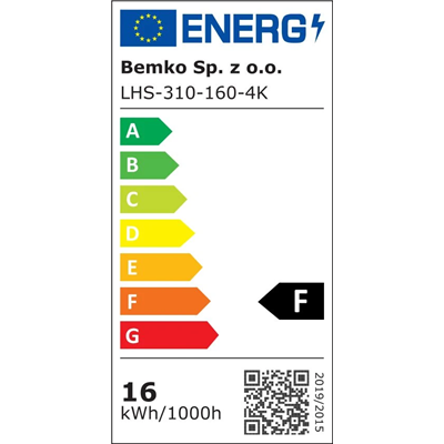 LED ceiling lamp TOFIR 16W 230V 4000K 960lm IP40