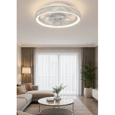 LED-Deckenventilator CRYSTAL 35W 20W+15W 2000LM 15m2 CCT 40dB