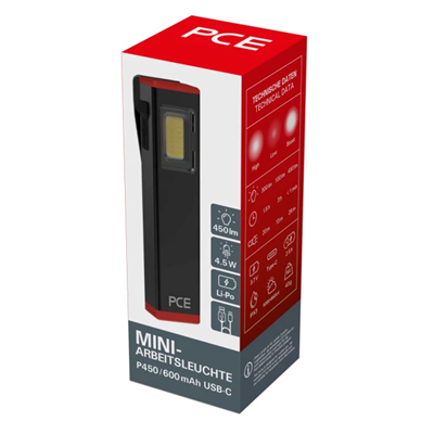 LED flashlight 100/300/450lm 0.6Ah