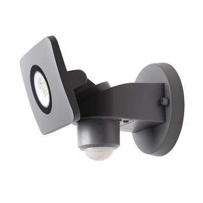 LED-Fluter SURFI PREMIUM 20W 1400lm natürliches Licht IP54 grau mit PIR-Sensor