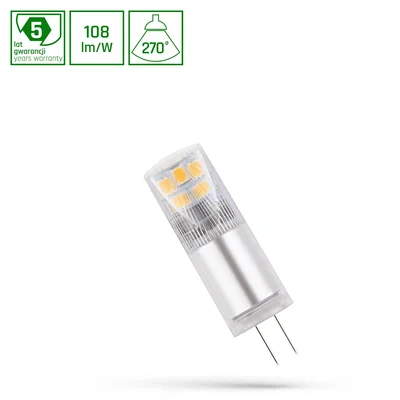 LED G4 12V 2.5W WW 5 ANNI SPETTRO PREMIUM